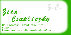 zita csapliczky business card